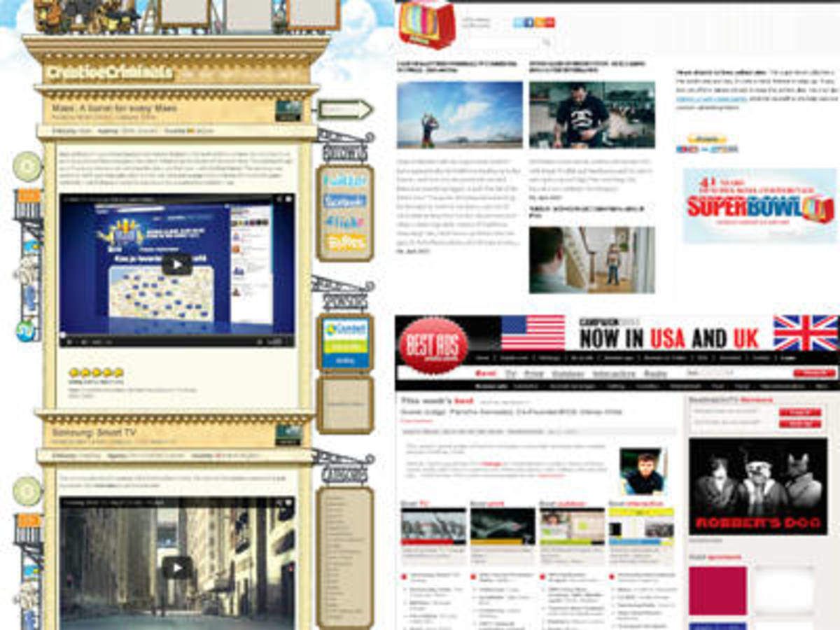Advertising's most bookmarked websites showcasing world's most creative ads