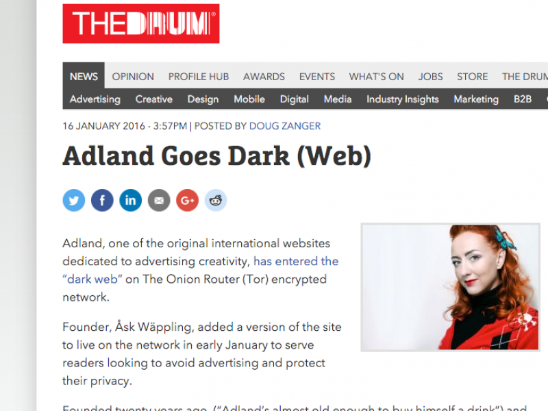 The Drum: Adland goes Dark (web)