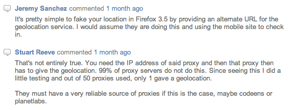 No, there are no proxies involved in "hacking" gowalla